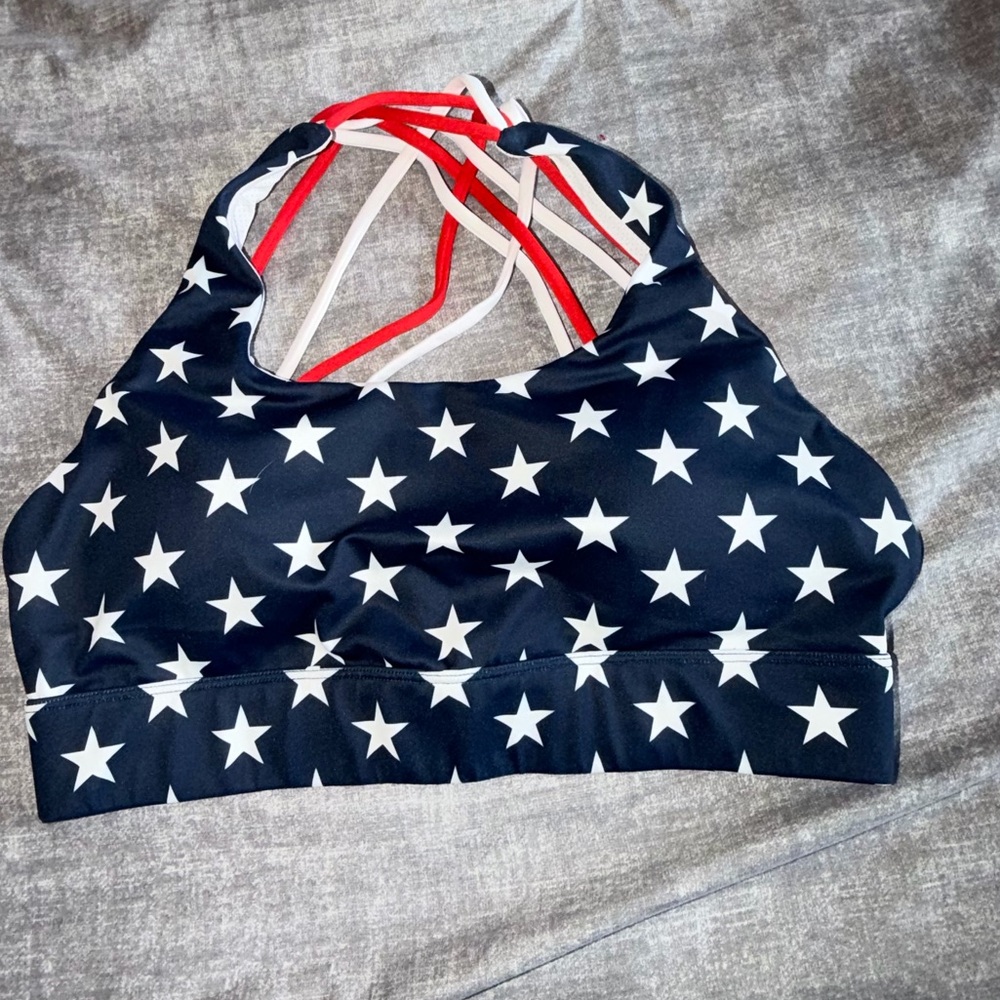 Navy Star Print Women's Halter Top